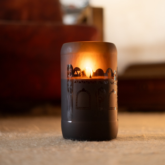 XL Outdoor Upcycled Glass Candle