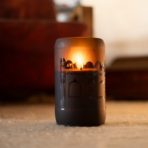 XL Outdoor Upcycled Glass Candle
