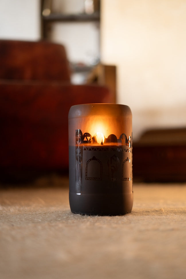 XL Outdoor Upcycled Glass Candle