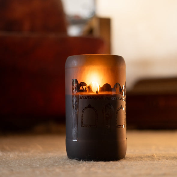 XL Outdoor Upcycled Glass Candle