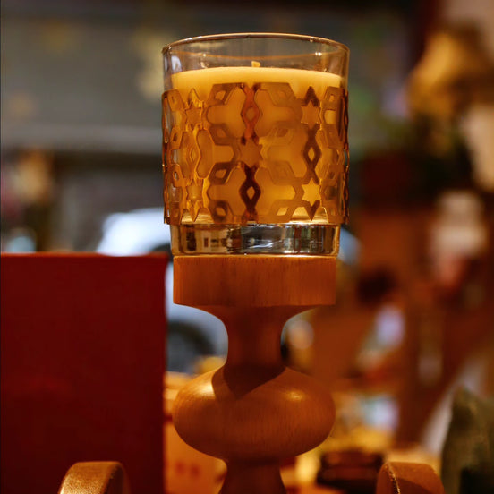Scented Candle with Gold Plated Brass Cover